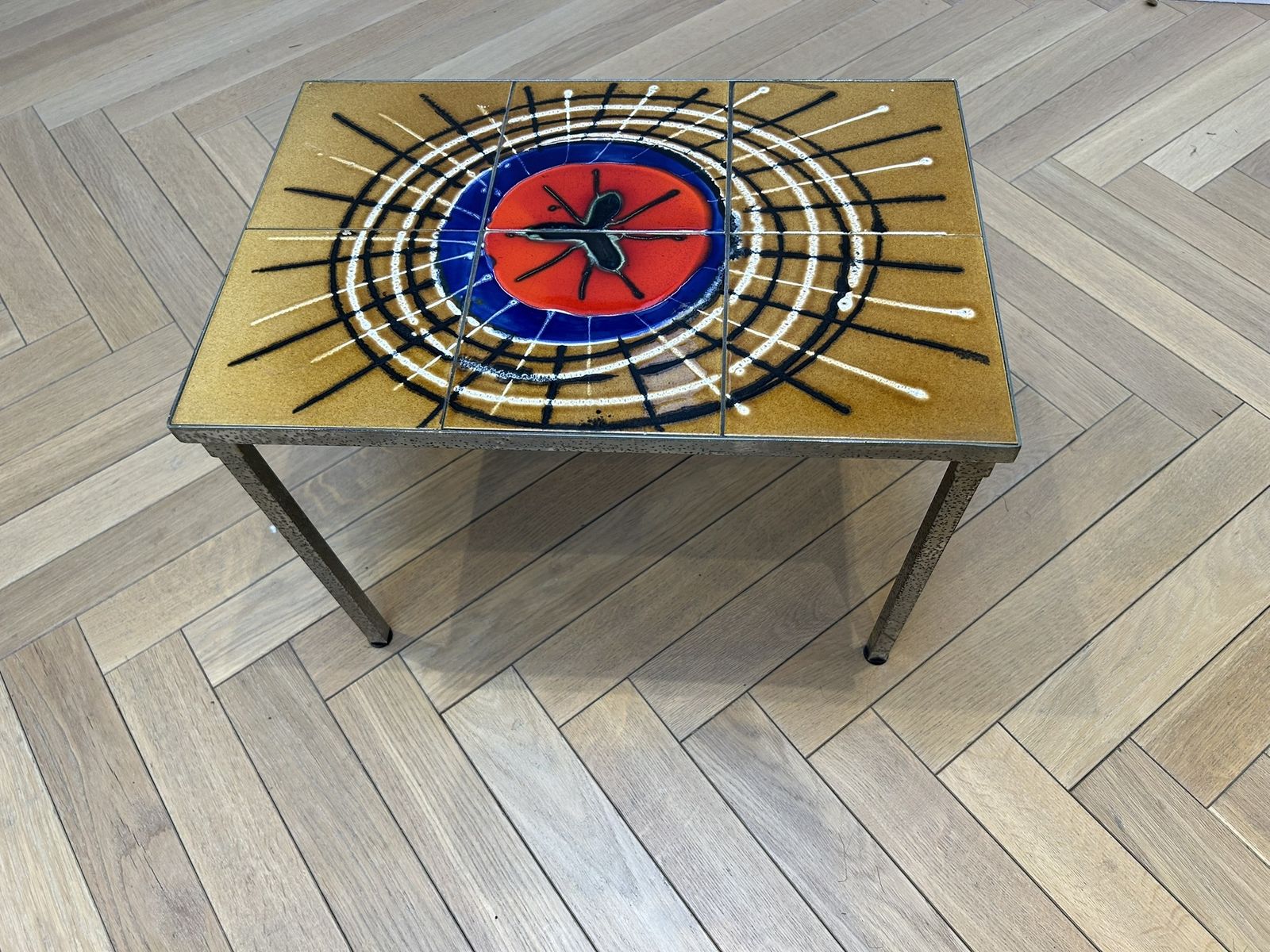 Mid Century Modern Small Ceramic Side Table By Juliette Belarti 1960s photo furniture