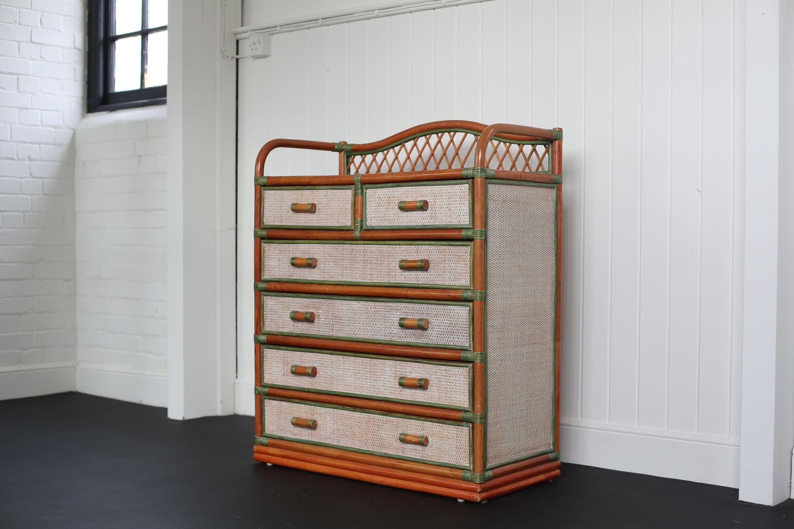 Dal Vera Chest Of Drawers Bamboo And Rattan 1970s photo Furniture