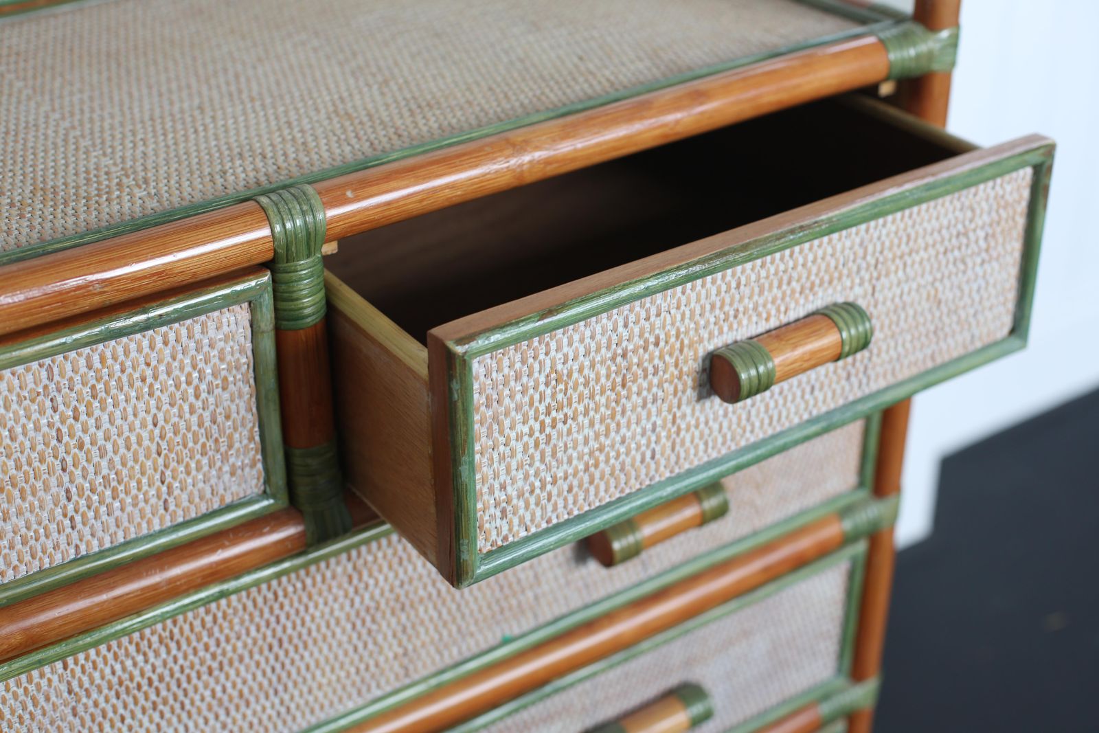 Dal Vera Chest Of Drawers Bamboo And Rattan 1970s photo 450.0