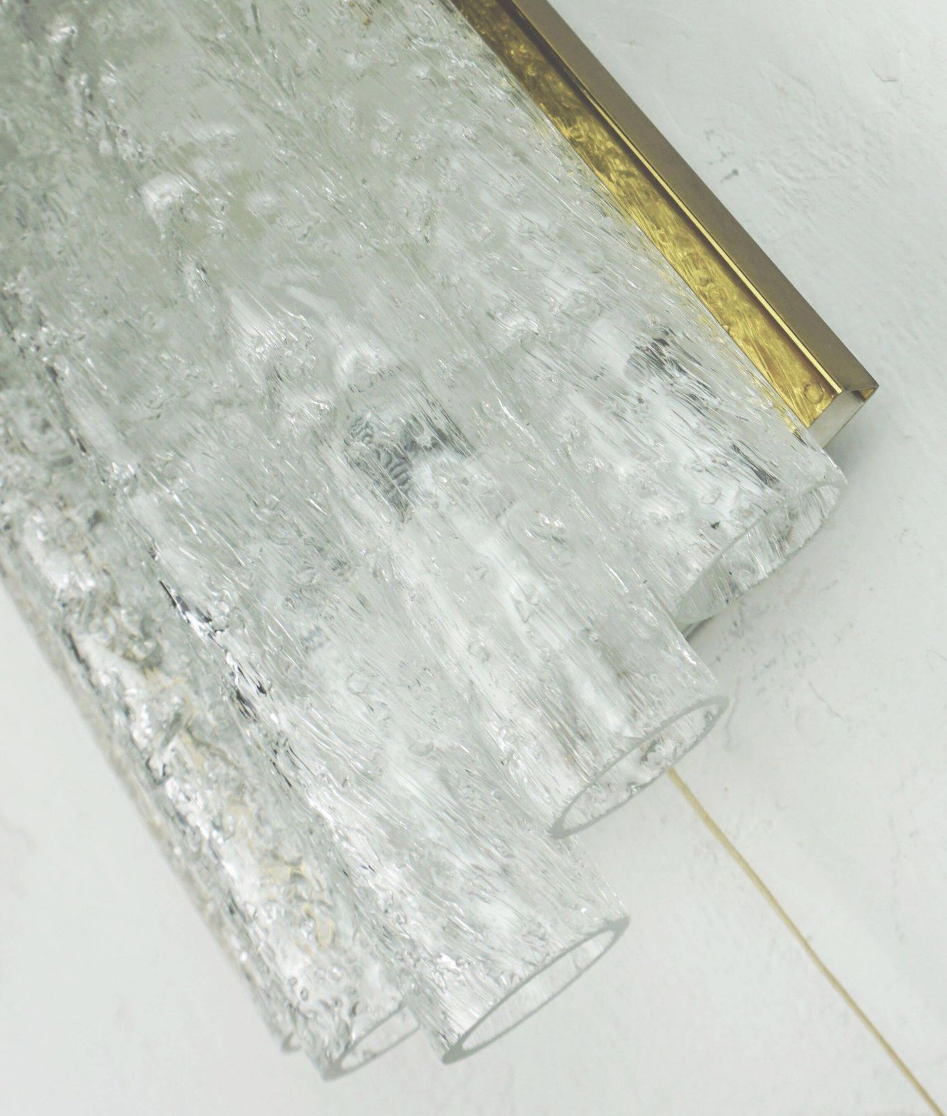 Doria Wall Sconce With 5 Glass Tubes, Frosted Glass Lamp From The 1960s, 2 Available photo Lighting