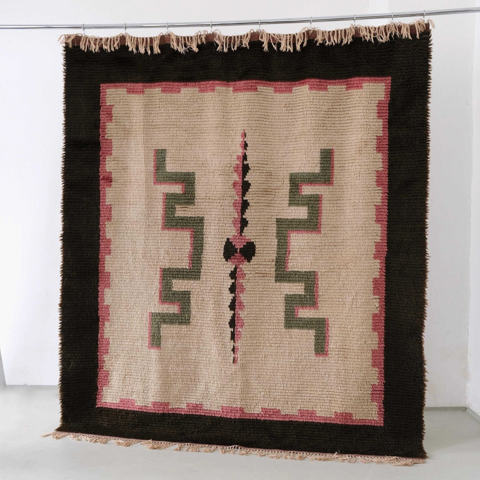 Large Art Deco Wool Rya Rug | Sweden | 1940s