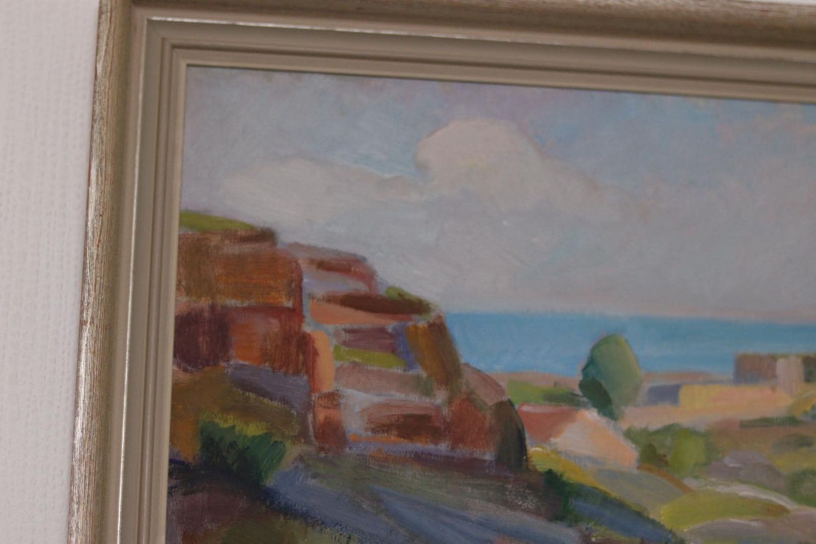 photo buy Original Swedish Oil On Panel – “Coastal Landscape” By Carl Deelsbo (1908–1982) – Vintage & Framed – 45.5 × 53.5 Cm (17.9" × 21.1")