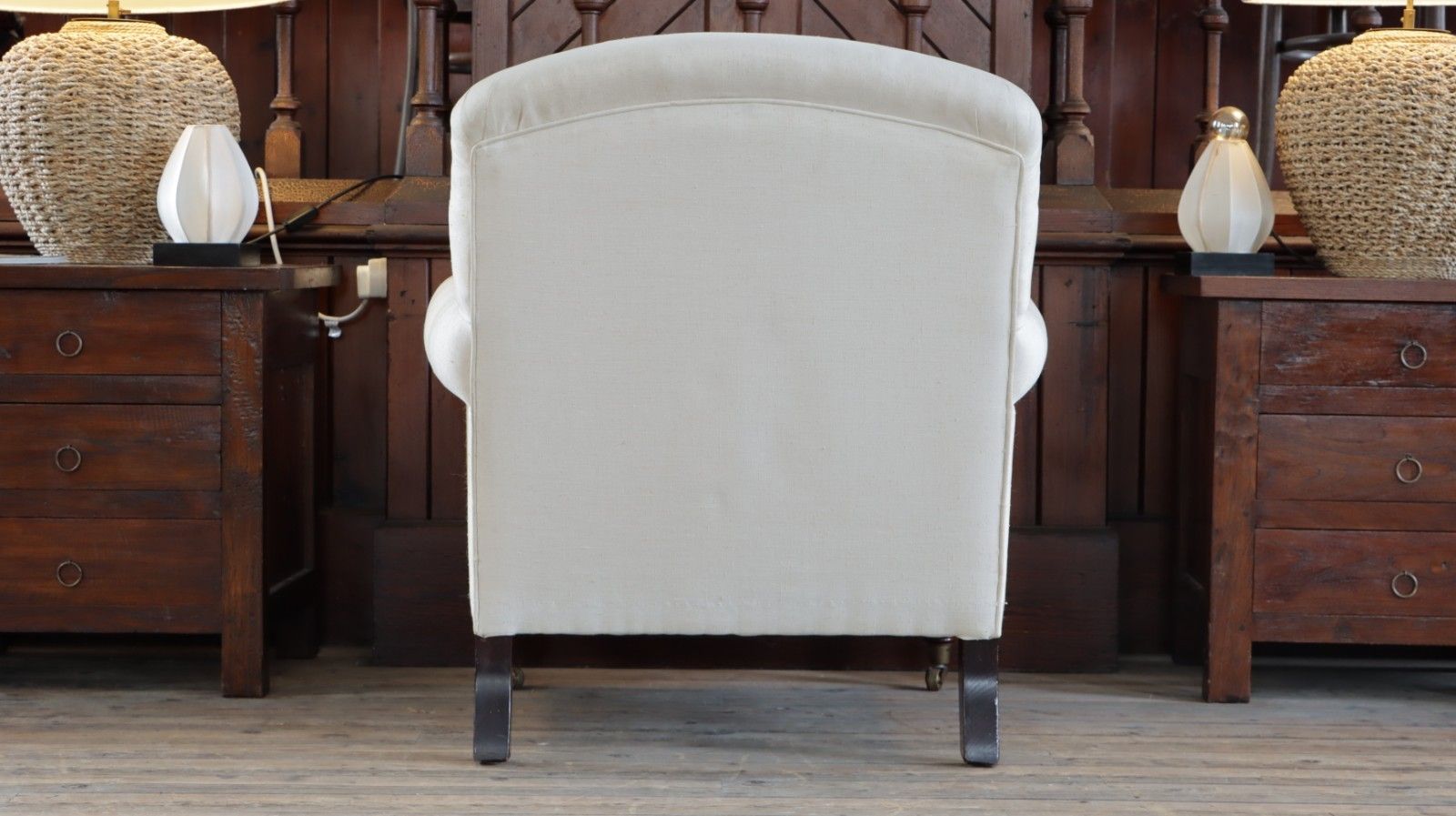 photo vinterior Stunning George Smith Dahl Chair Armchair With Seat Cushion Sand Linen Del 🚚