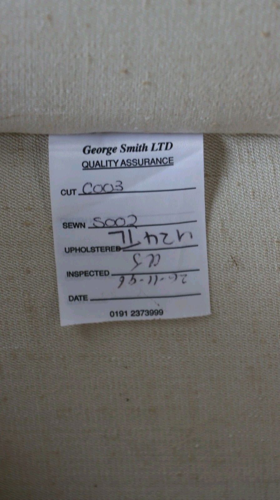 photo vintage Stunning George Smith Dahl Chair Armchair With Seat Cushion Sand Linen Del 🚚