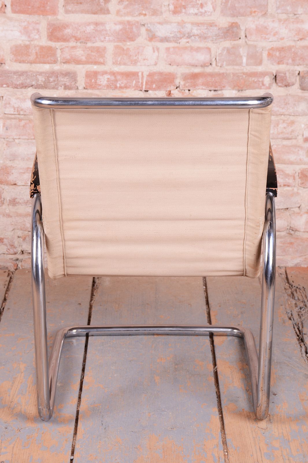 Original Bauhaus Armchair, By J. Halabala, Up Zavody, Chrome, Iron, Czech, 1920s photo for sale