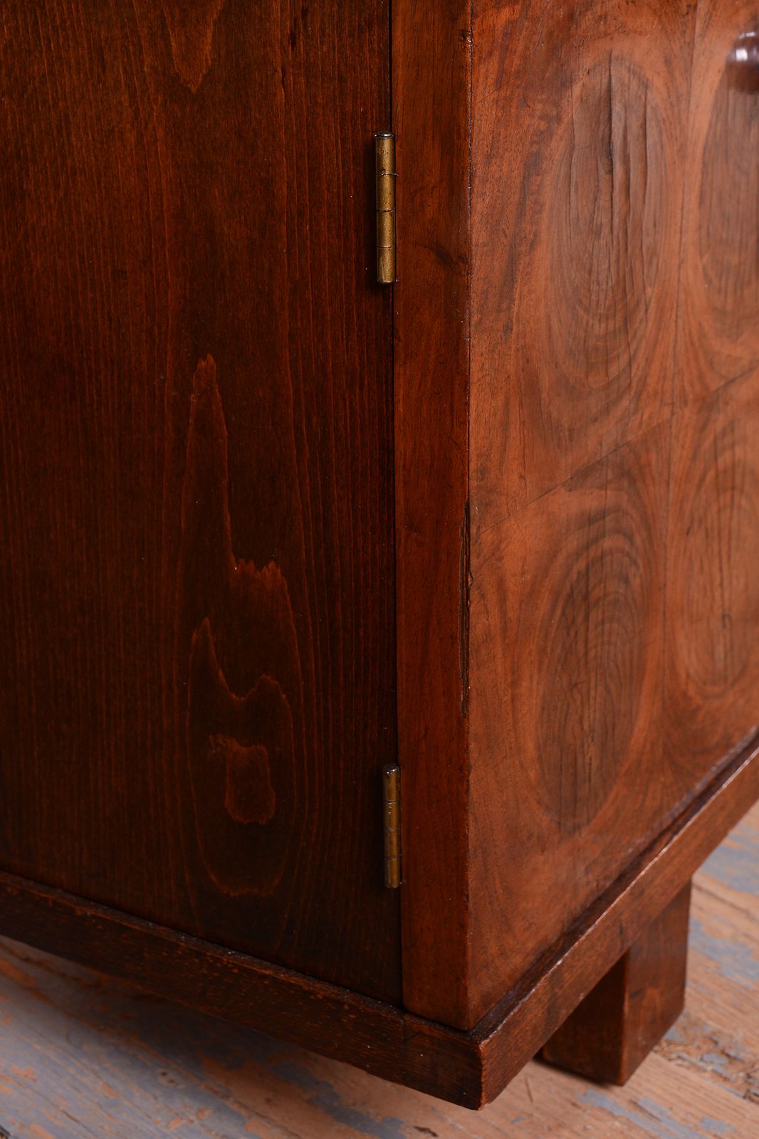 photo for sale Restored Art Deco Dressing Table, Walnut, Beveled Mirrored Glass, Czech, 1930s