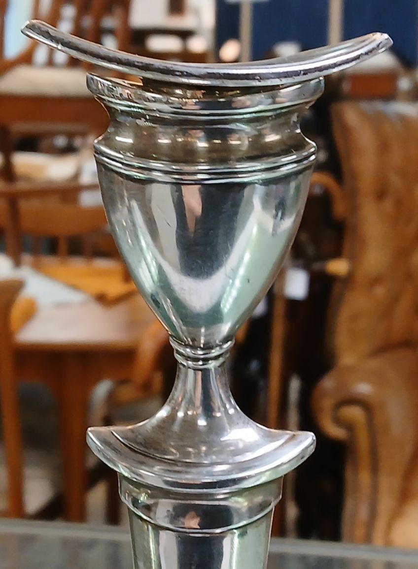A Pair Of Antique 9 Inch Silver Candlesticks By Mappin & Webb 1935 photo buy