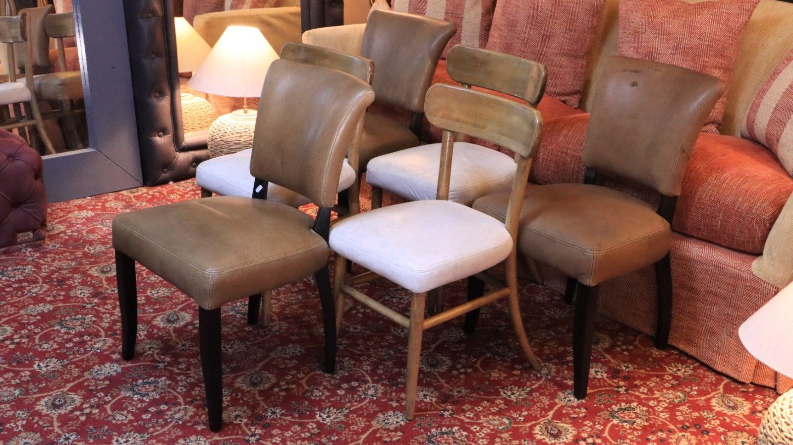 Superb Timothy Oulton Mimi & Sansa Leather Dining Chairs X 6 Delivery Availabl🚚 photo Furniture