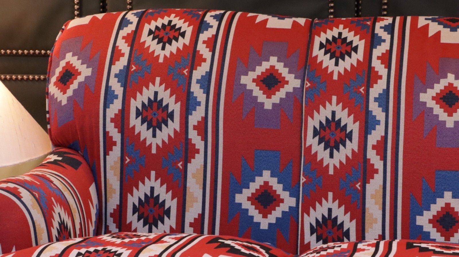 Super George Smith Style Signature Sofa 3 Seater Kilim Velvet Fabric Blue Red 🚚 photo vintage