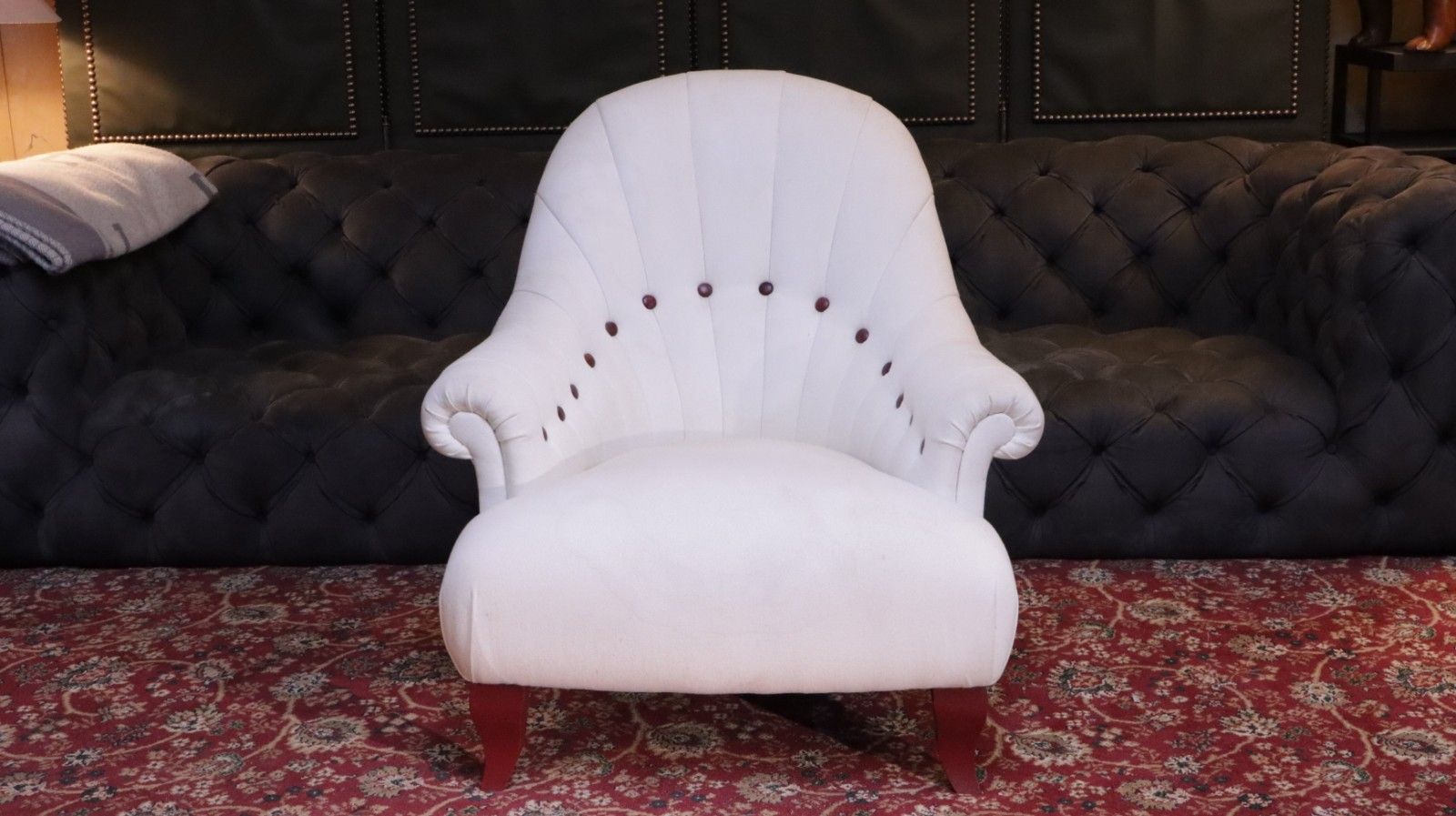 Furniture John Sankey Baudelaire Classic Slipper Accent Armchair Linen White Rrp£3500 🚚🚚 photo