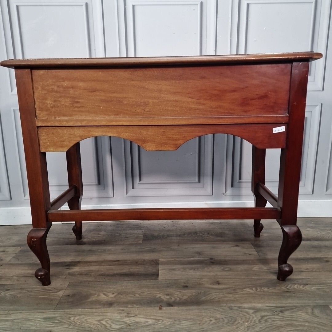 Antique Style Console Table Mahogany Desk Lamp Drawer Georgian Revival Wood photo buy