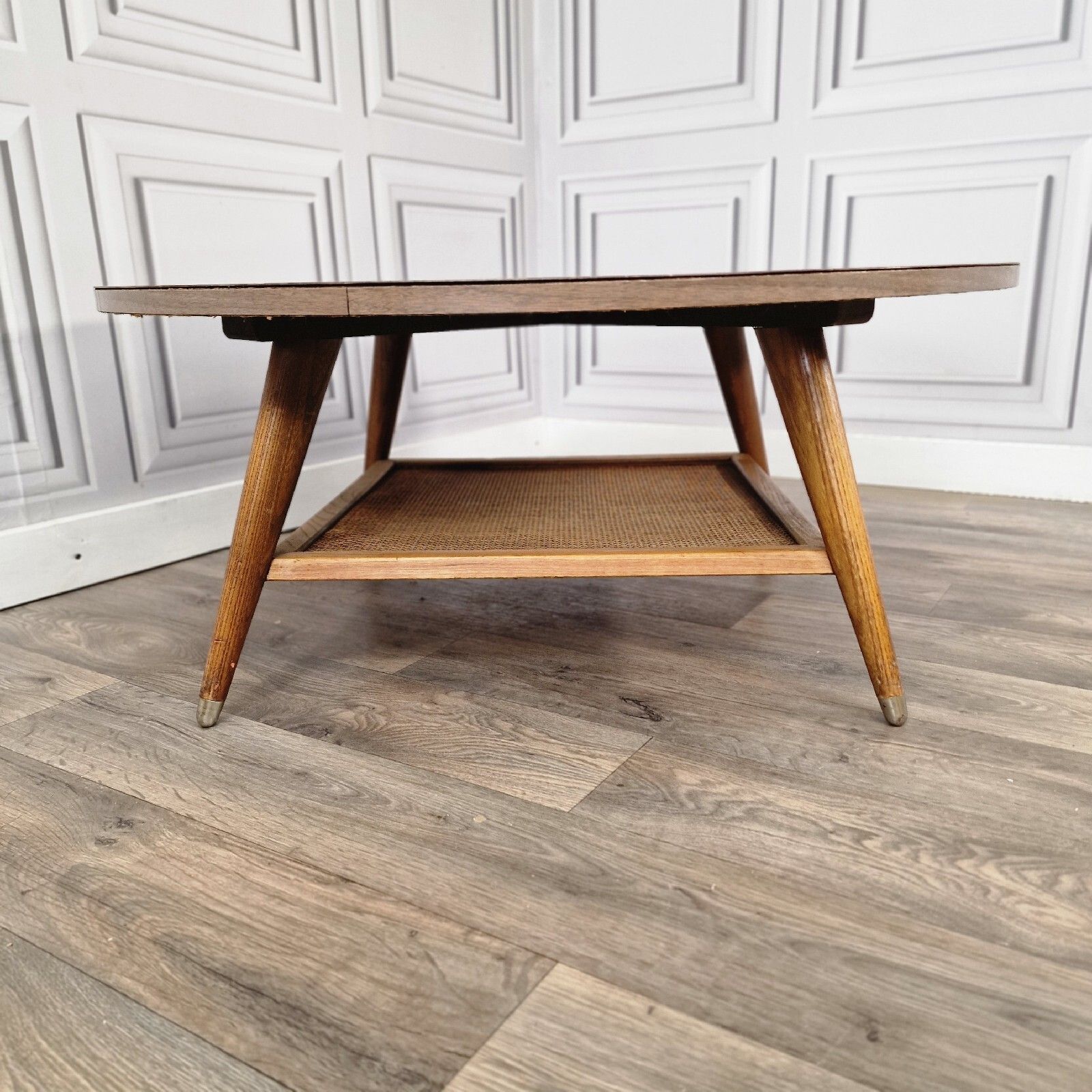 Vintage Large Coffee Table Round Mid Century Modern Atomic Sputnik Danish photo for sale
