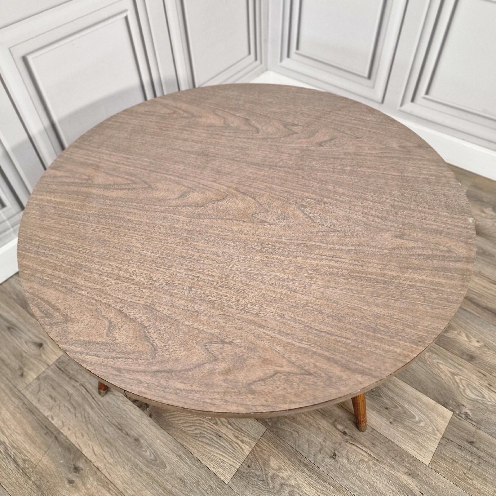 Vintage Large Coffee Table Round Mid Century Modern Atomic Sputnik Danish photo 230.0