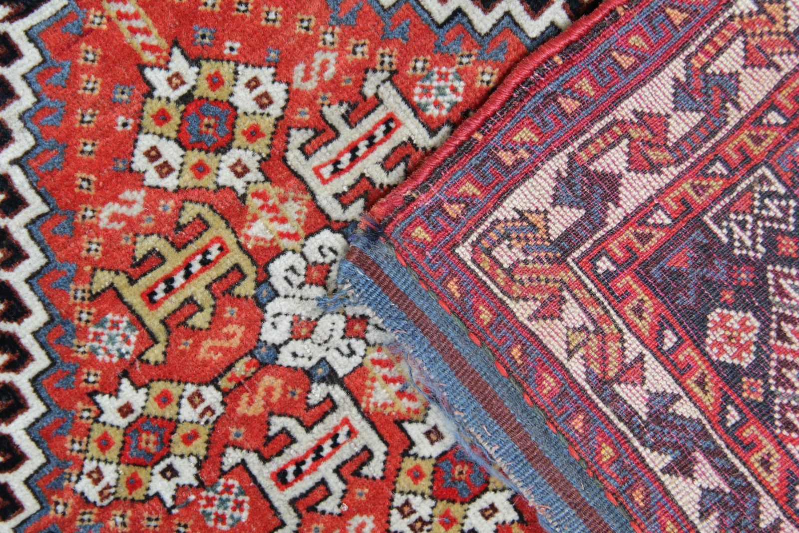 Square Medallion Carpet Handwoven Tribal Oriental Wool Area Rug photo Textiles