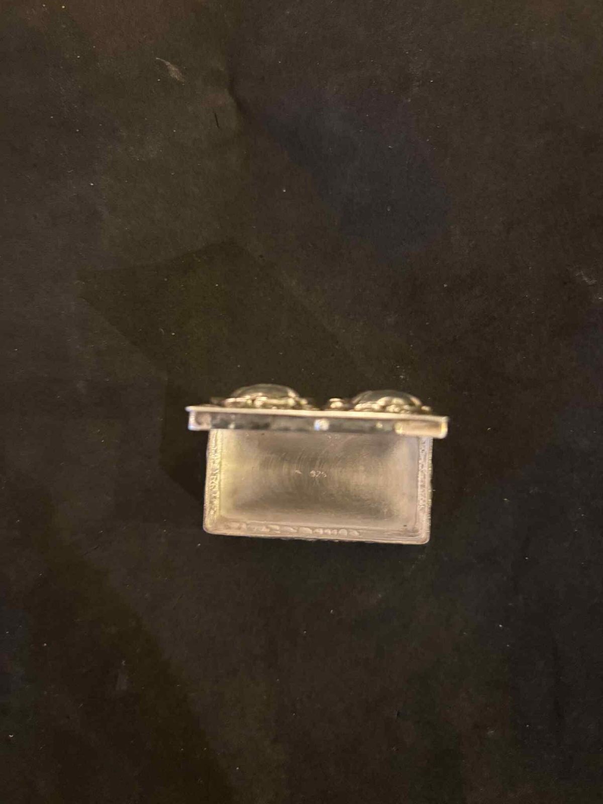 Home Decor Antique Sterling Silver Box 925 – Minerva Head – Romantic Hand Repoussé Floral Design – C. 1930 photo