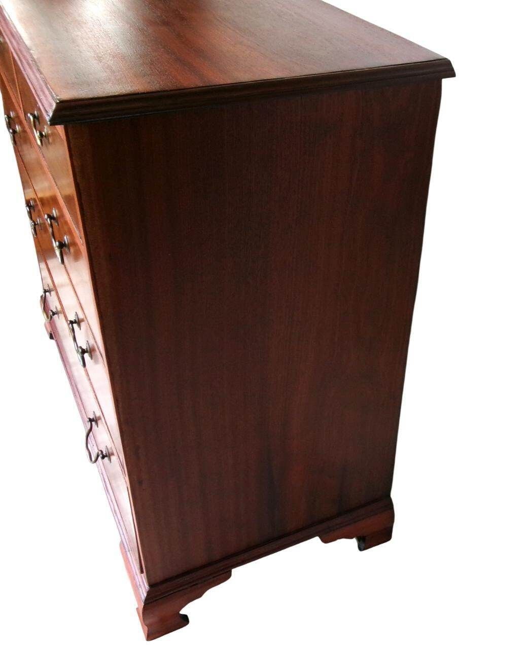 Furniture C1750 Chest Of Drawers, Georgian Mahogany 2/3 Dresser Chest, Antique Bedroom Furniture photo