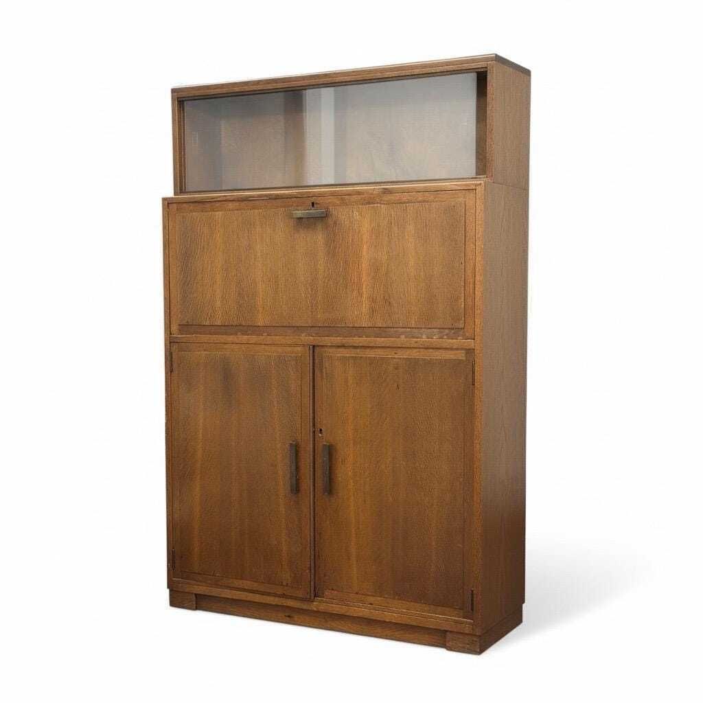 1950s Minty Of Oxford Bureau & Bookcase Rare Combination photo for sale