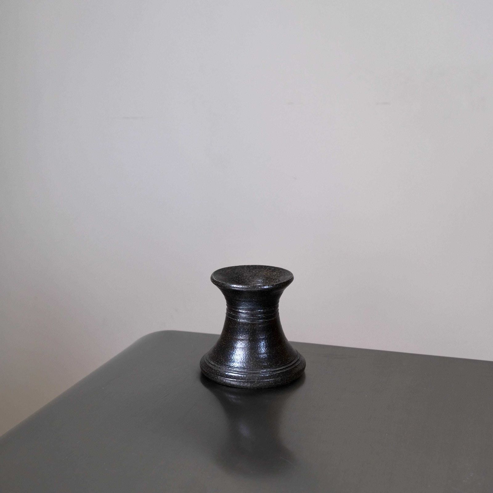 Minimalist Stoneware Candle Holder | Höganäs | Sweden | 1950s photo furniture