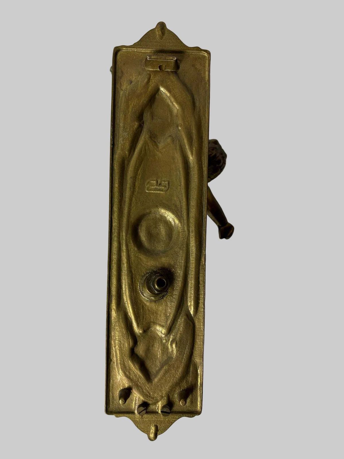 Pair Of Antique Gilt Brass Figural Wall Sconces / Candle Style Wall Lights (31cm) photo Home Decor