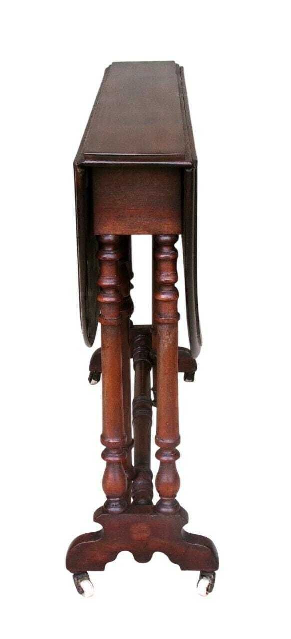 C1870 Baby Sutherland Table, Antique Drop Leaf Tea Table, Victorian Furniture photo for sale