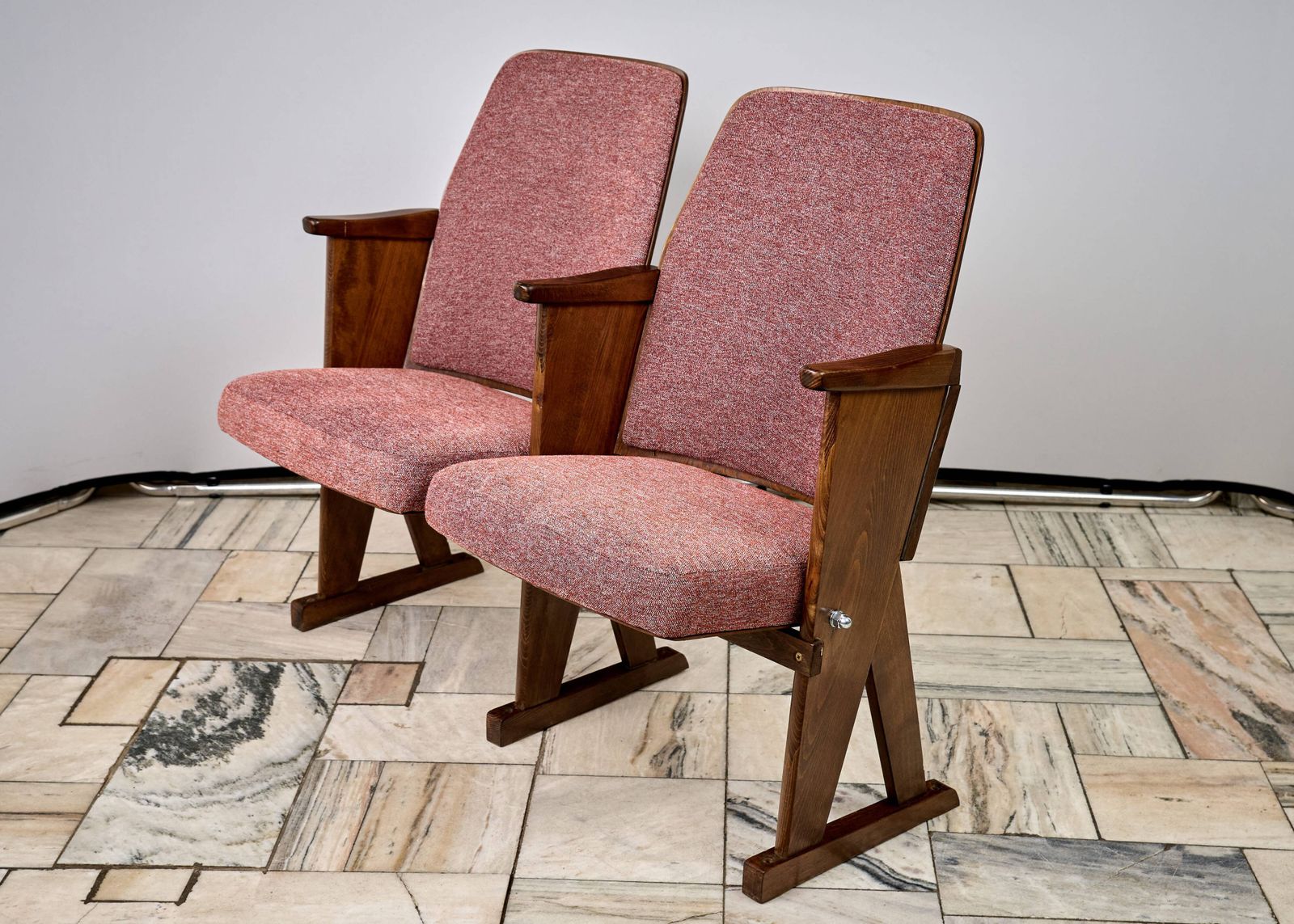Page 1 Of 15 Vintage Red Folding Cinema Chairs, 1970s Czechoslovakia photo vintage