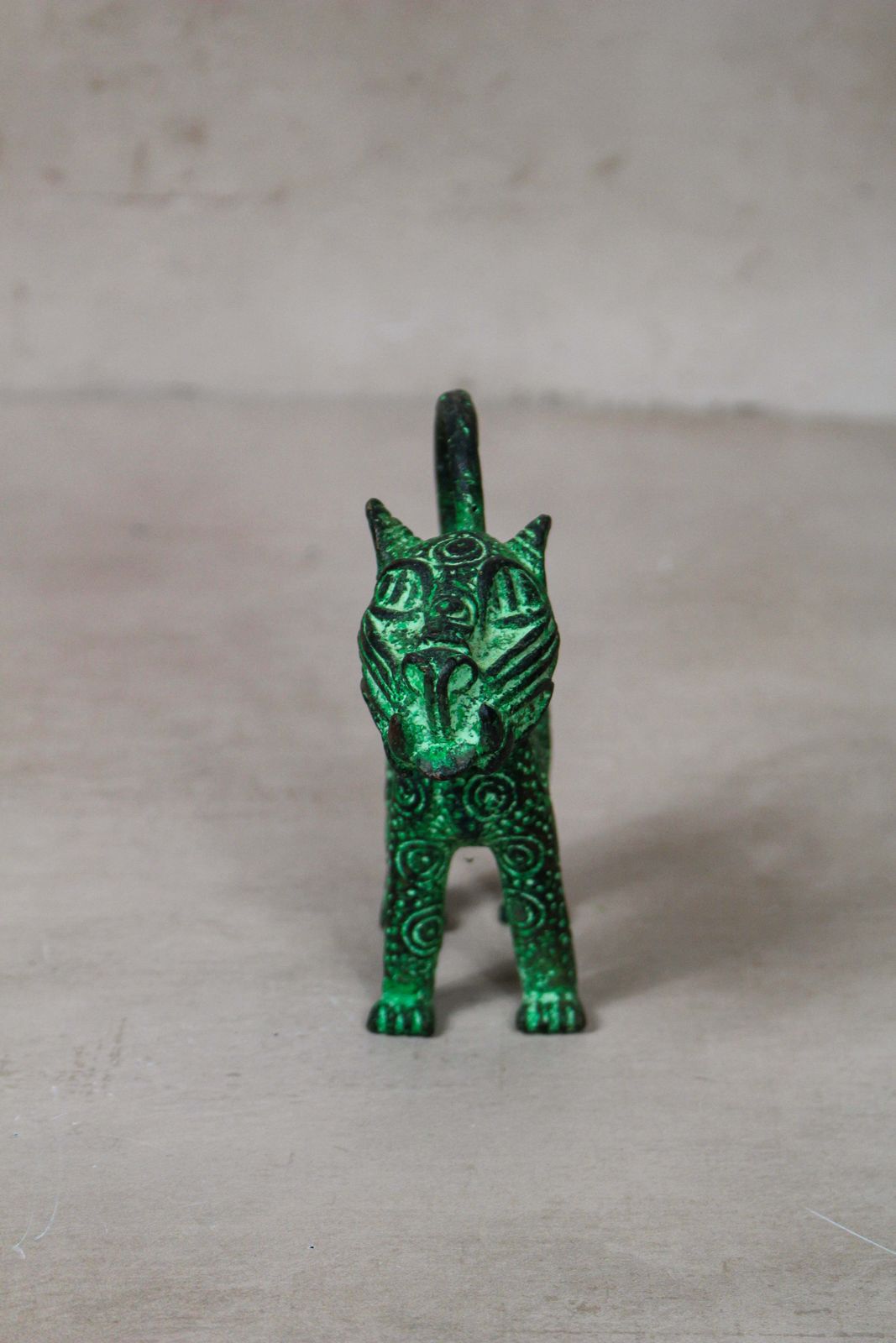 Benin Leopard Sculpture   Bronze 56.19 photo for sale