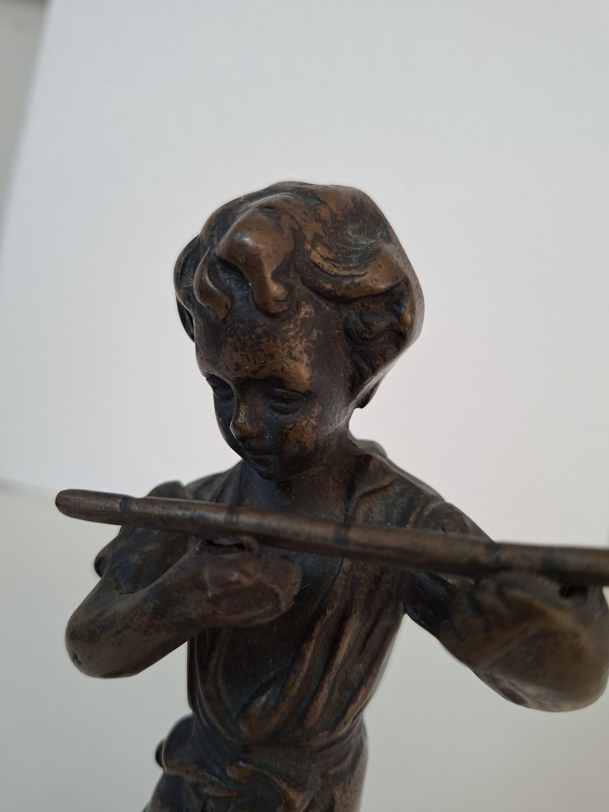 Art Scultura In Bronzo "Il Giovane Pifferaio" photo