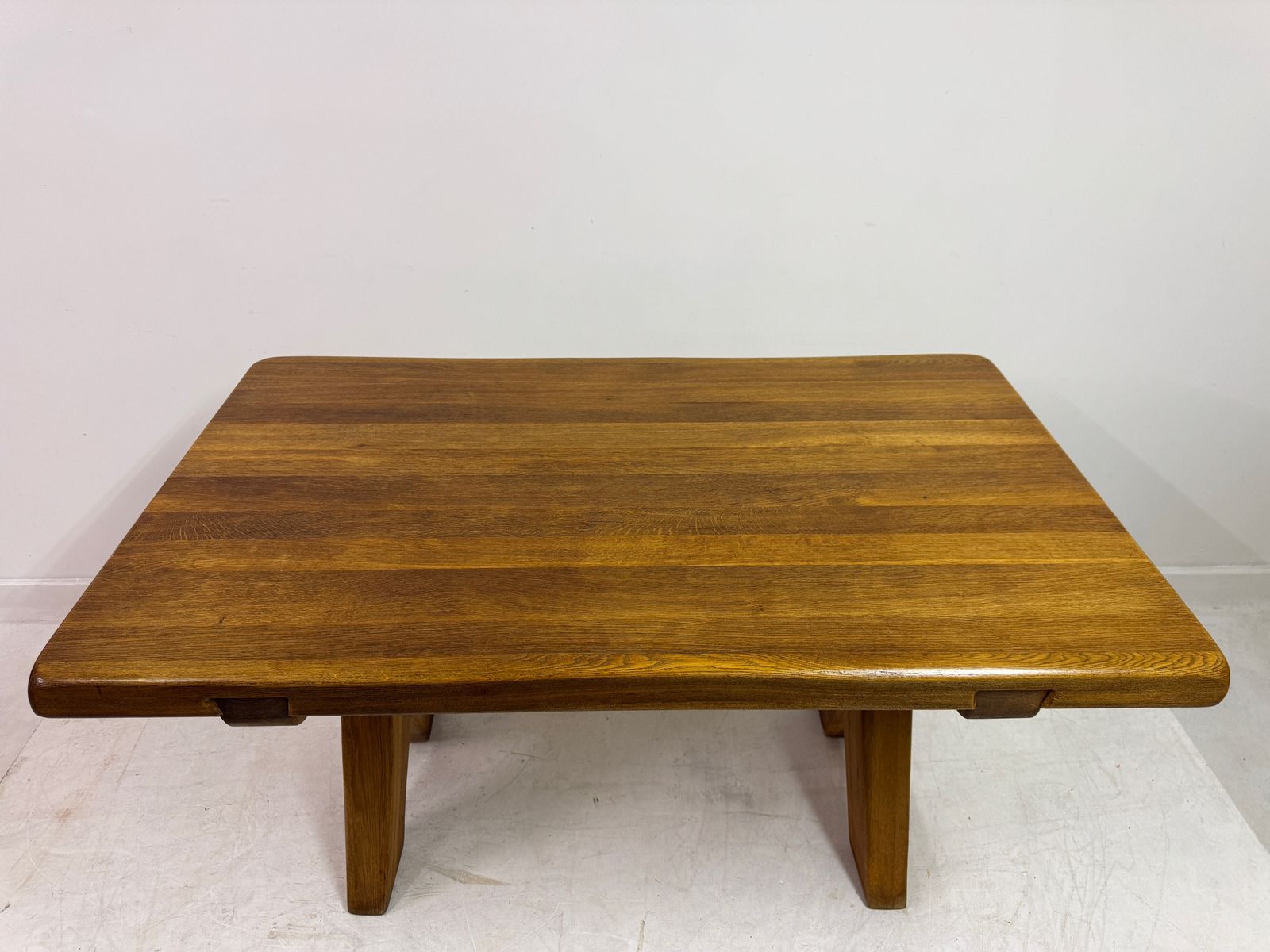 Solid Oak Refectory Style Dining Table By De Puydt, Belgium, Mid 20th Century. photo for sale