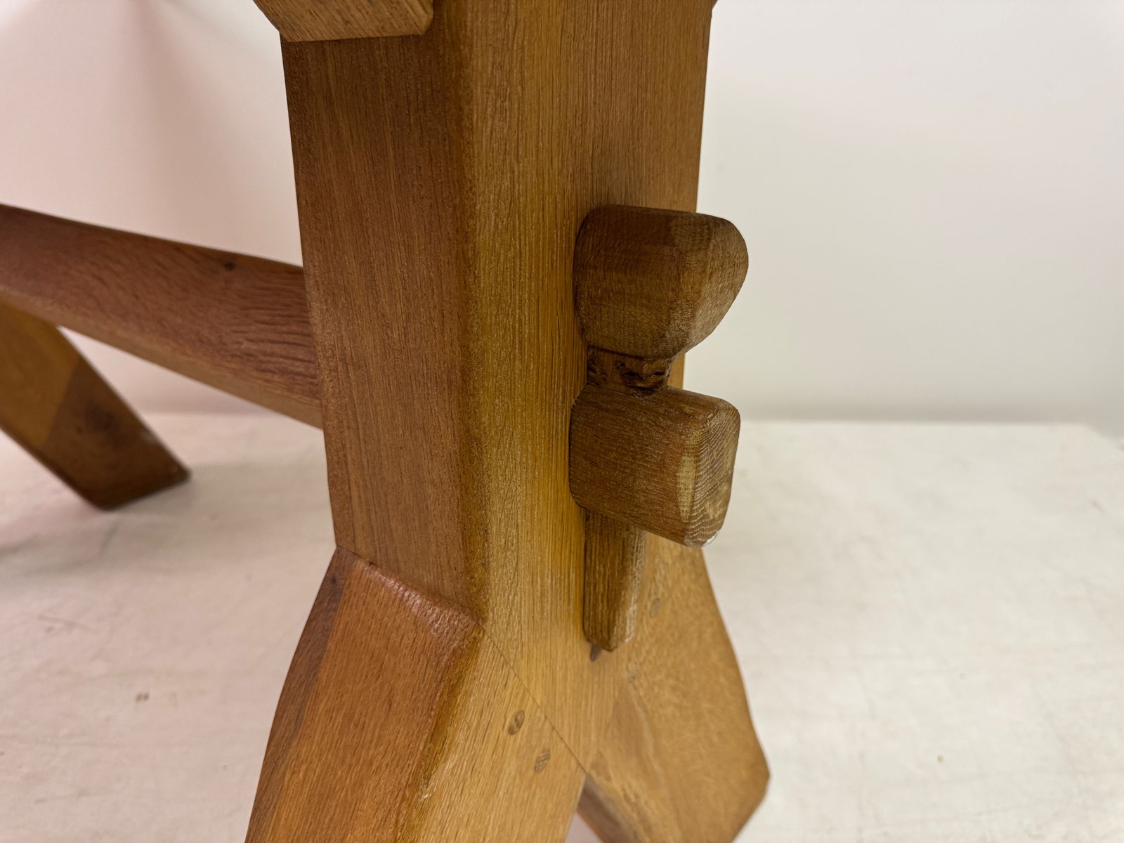 Solid Oak Refectory Style Dining Table By De Puydt, Belgium, Mid 20th Century. photo vintage