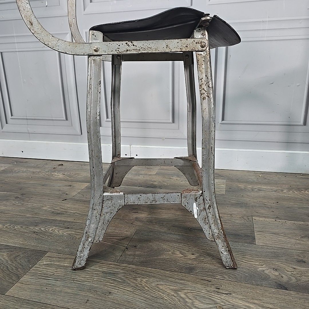 photo for sale Vintage Industrial Tansad Chairs Pair 2 Reclaimed Machinist Factory Workshop