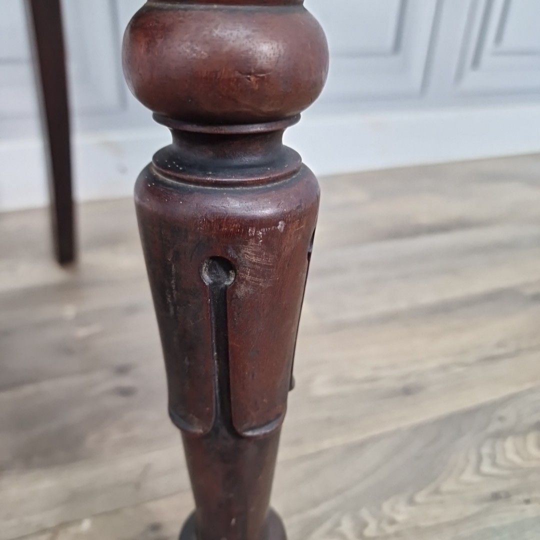 photo for sale Antique Dining Chair Mahogany – Upholstered Seat Carved Legs 19th Century