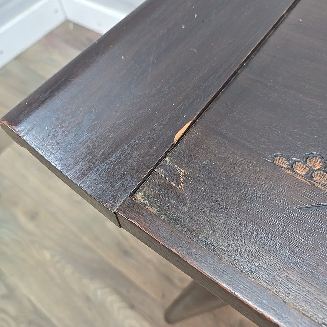 Vintage Chinese Coffee Table – Oriental Design Mid Century Asian Carved Wood photo vintage