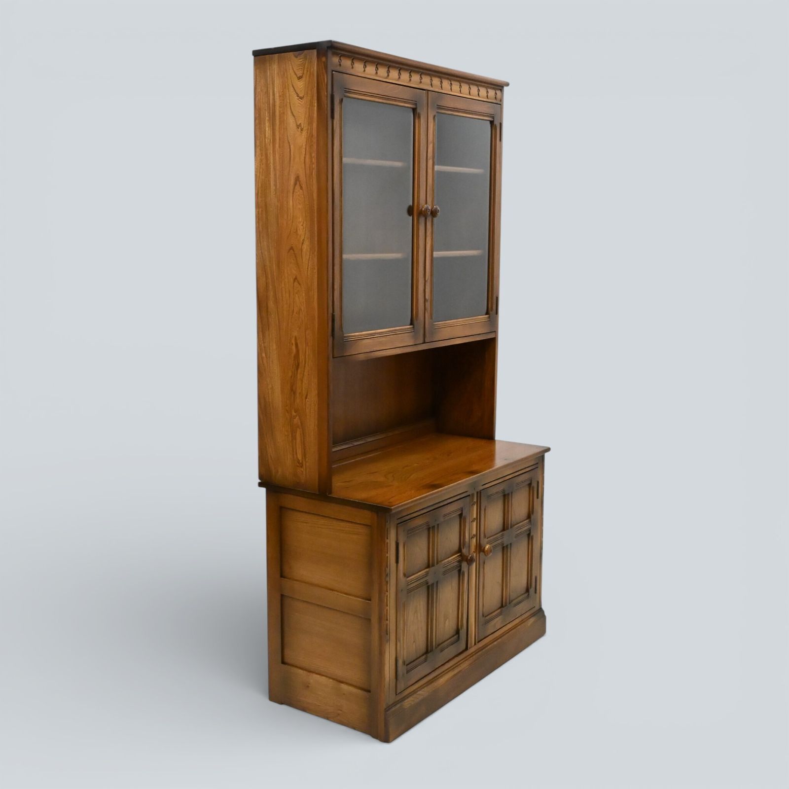 photo vintage Ercol Mural Wall Unit Display Cabinets Cupboard Golden Dawn Free Uk Delivery
