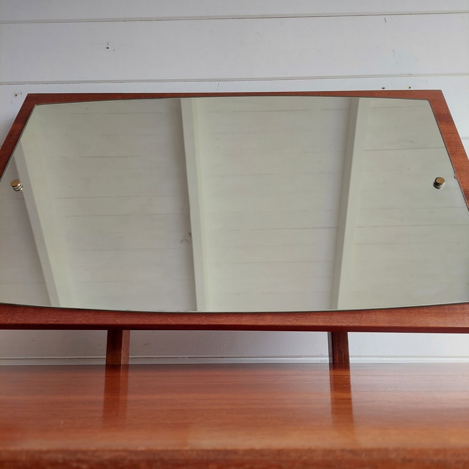 Mid Century Teak Chest Of Drawers With Mirror Scandinavian Dresser Vanity Unit  Side Table 60s photo buy