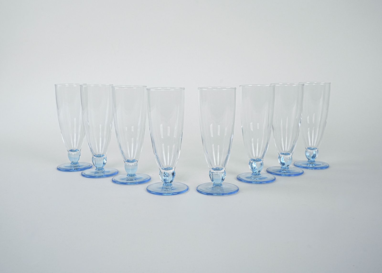 Set Of Champagne Glasses, Italian Design, 1980s, Production: Italy photo for sale