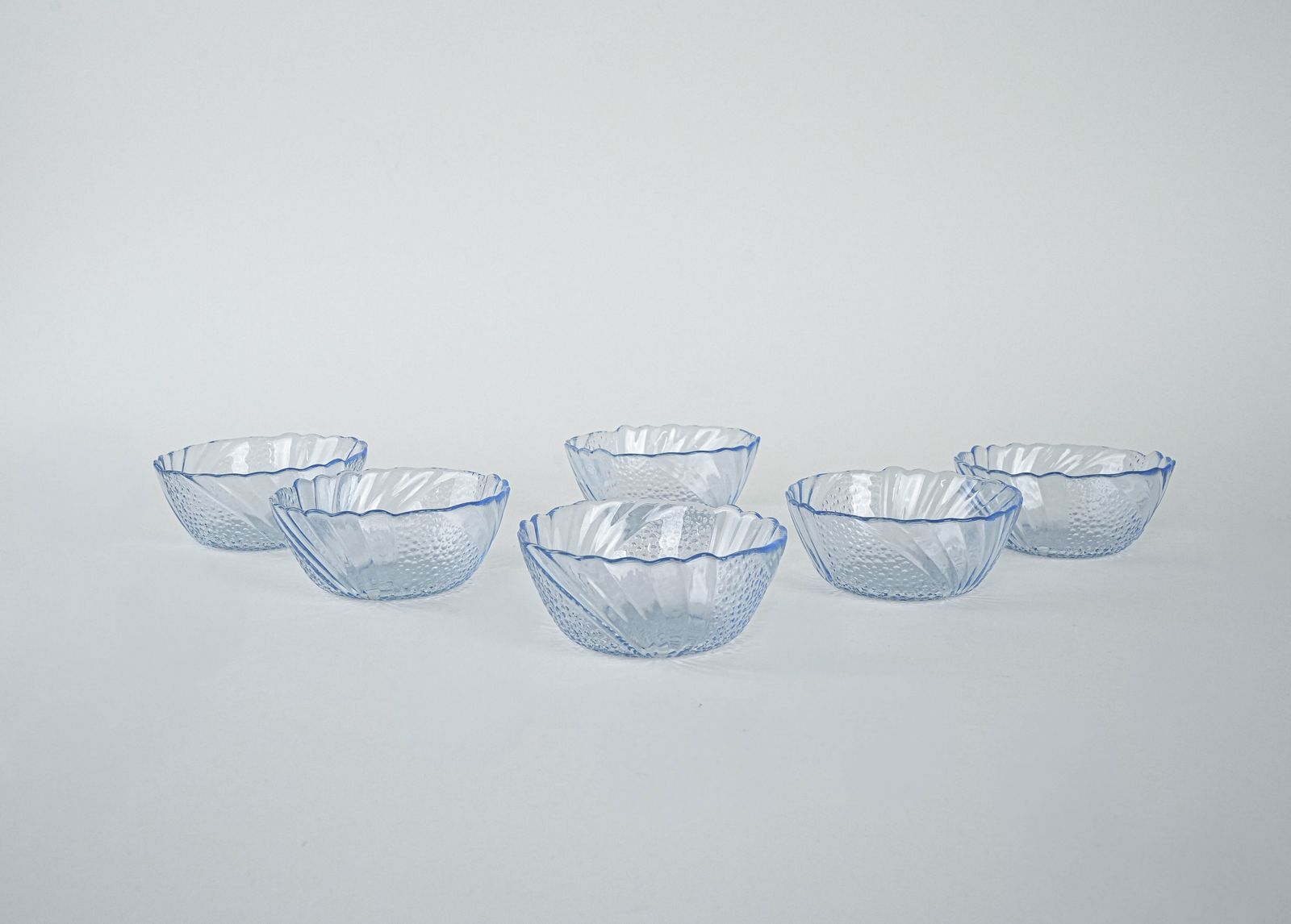 Set Of Glass Bowls, Italian Design, 1970s, Made In Italy photo for sale