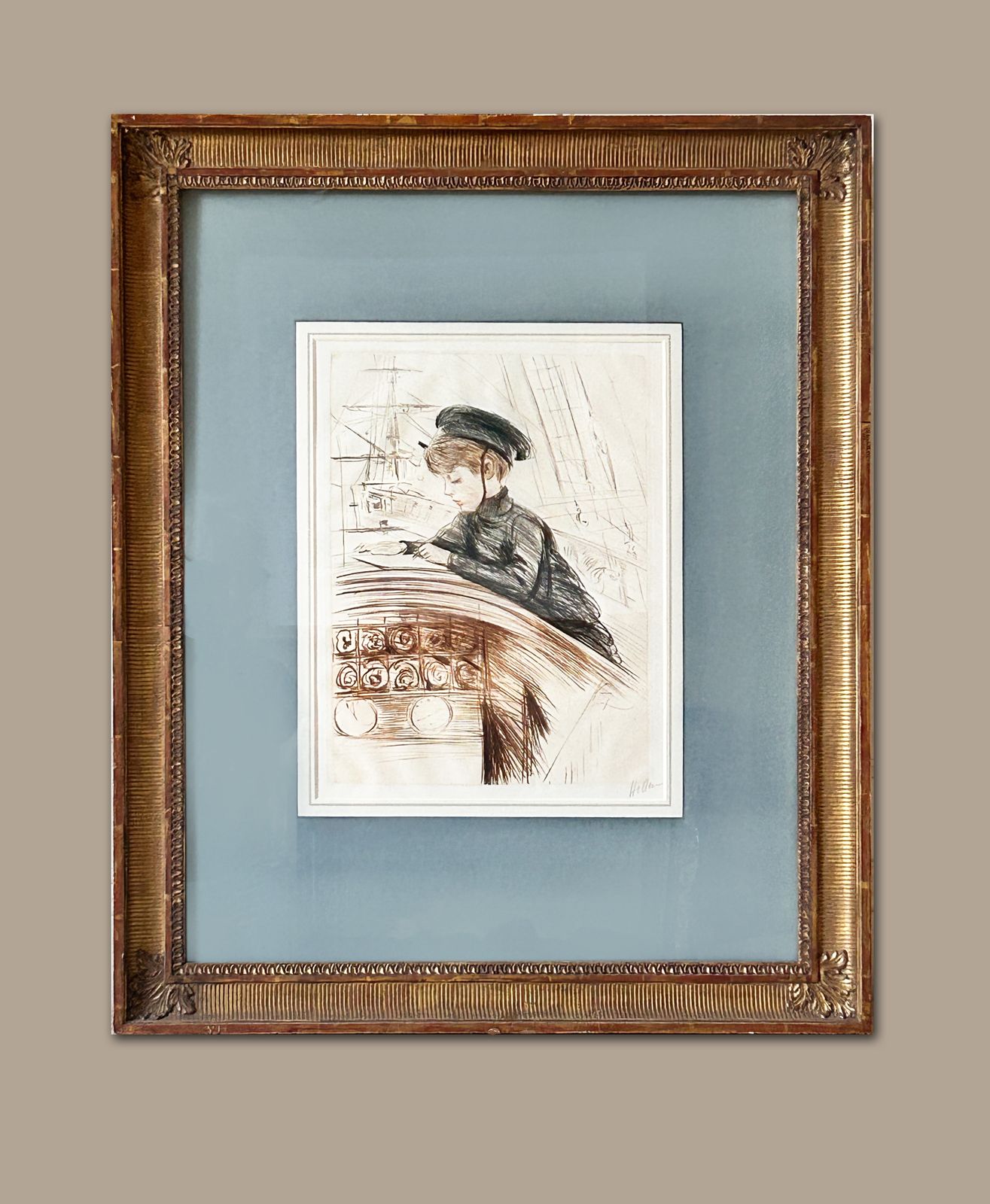 Paul César Helleu (1859 1927) 'Le Yacht' (Jean Helleu), Circa 1900