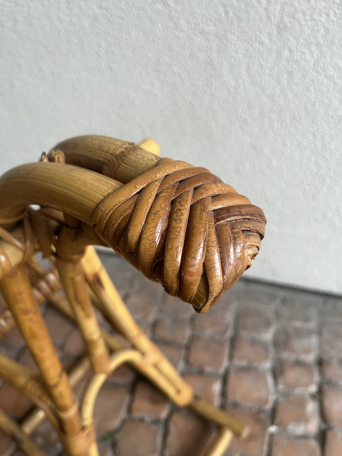 Bent Rattan And Wicker Rocking Horse In The Manor Of  Franco Albini photo 220.0