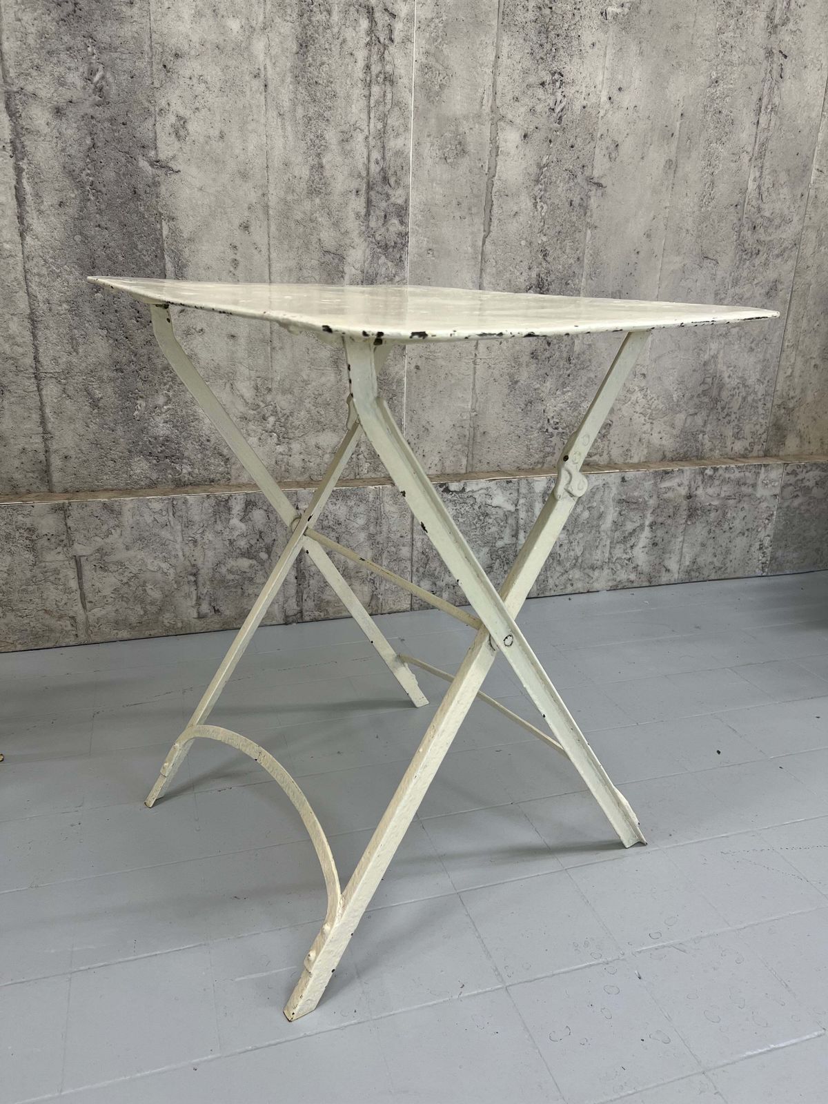 Garden Furniture Folding White Garden Table And Two Bistro Chairs photo