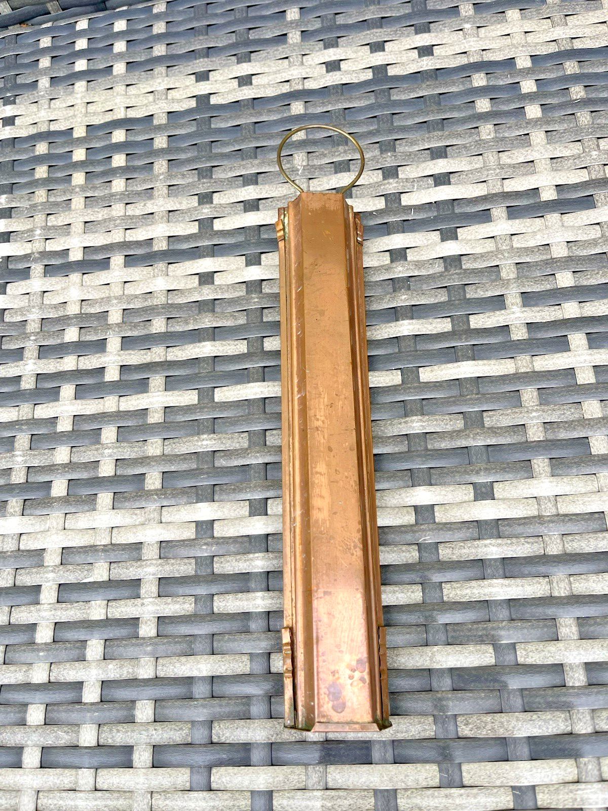 photo for sale Antique 1930's Scientific Hezzanith Copper Fahrenheit Thermometer Meteorological