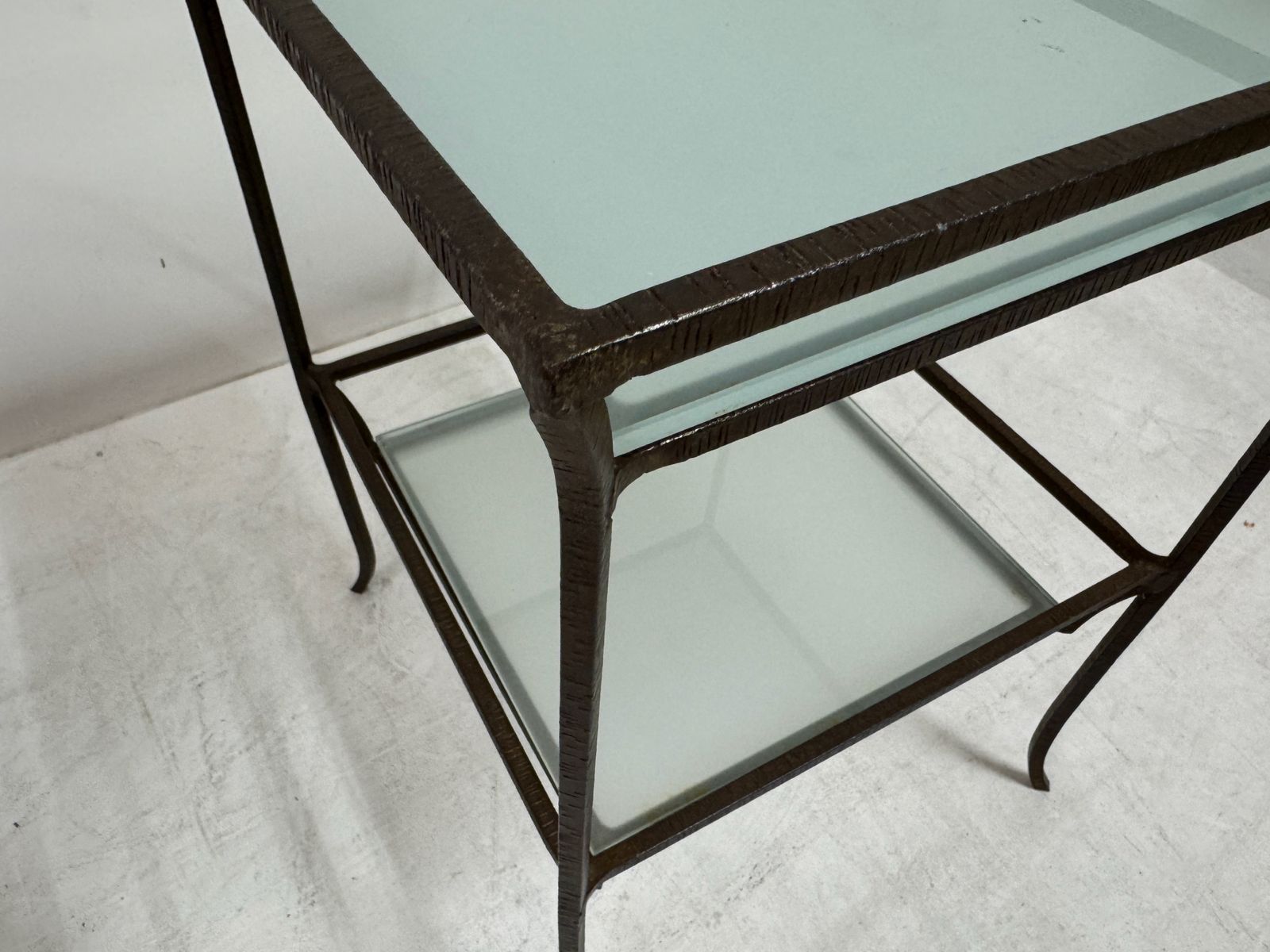 Pair Of French Two Tier Wrought Iron Side Tables photo buy