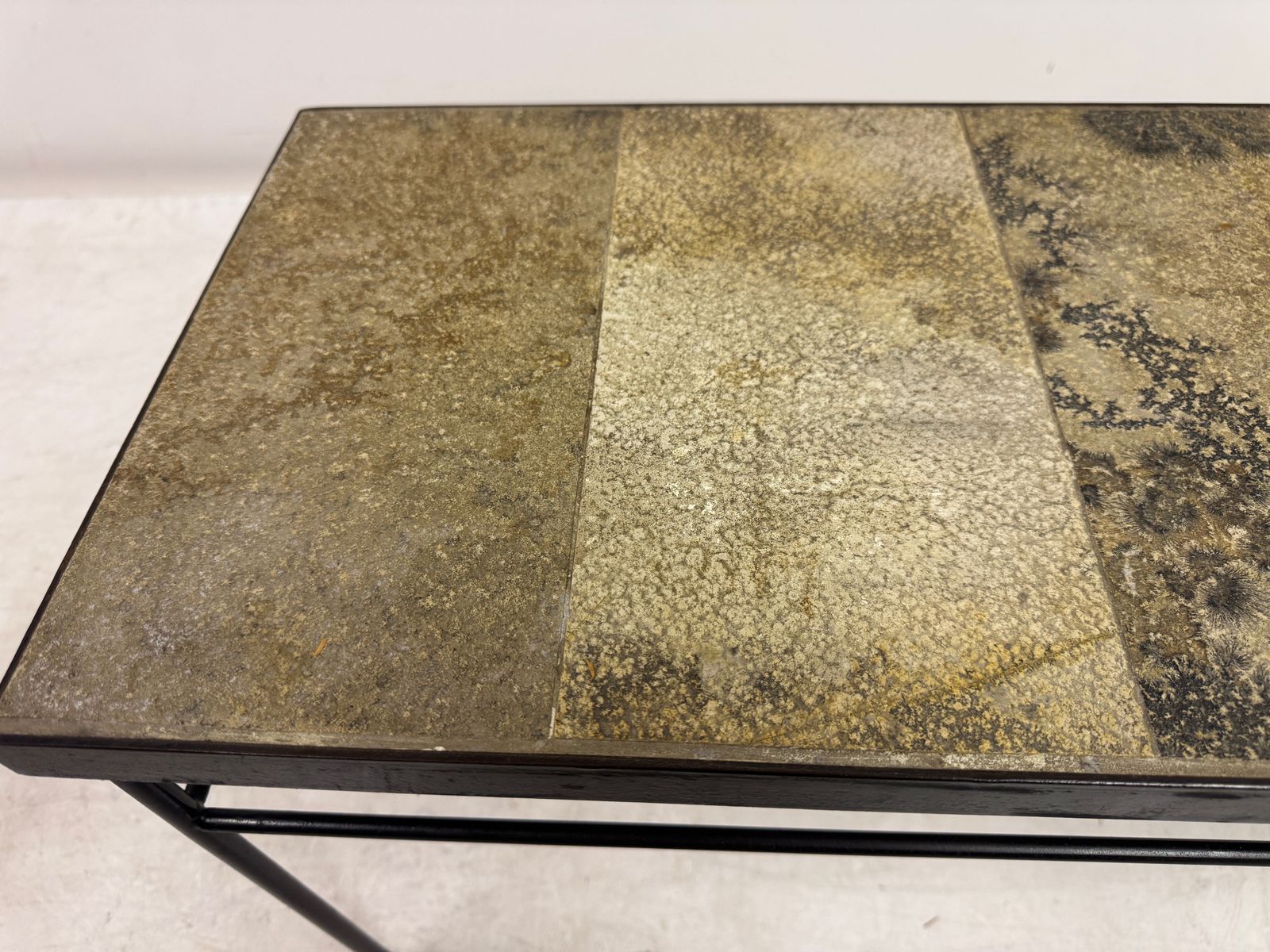 1960s French Stone Tile Topped Coffee Table photo Furniture