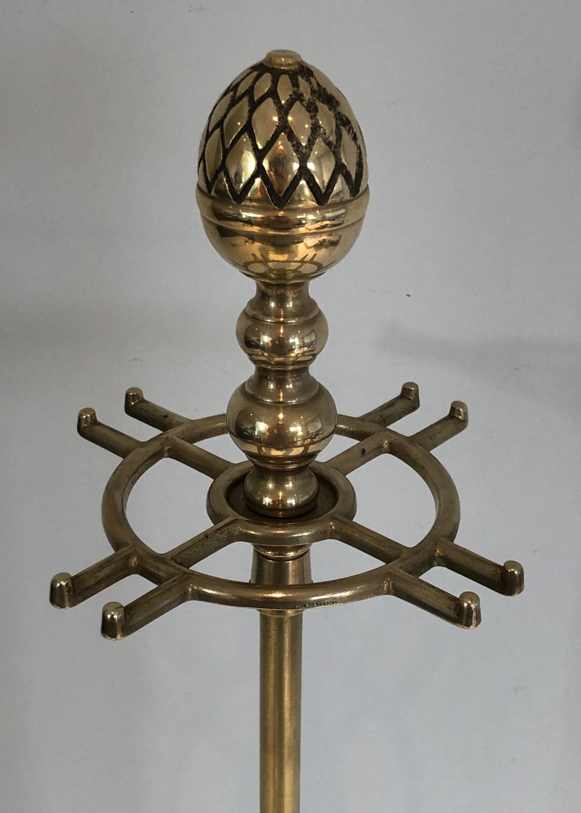 photo furniture Neoclassical Style Brass Pineapple Fireplace Tools