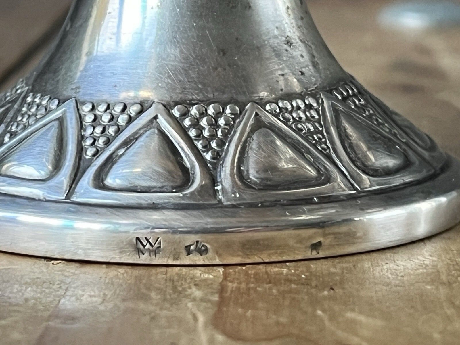 photo for sale Antique Art Nouveau Wmf Jugendstil Pedestal Bowl Stand Silver Plated / Pewter