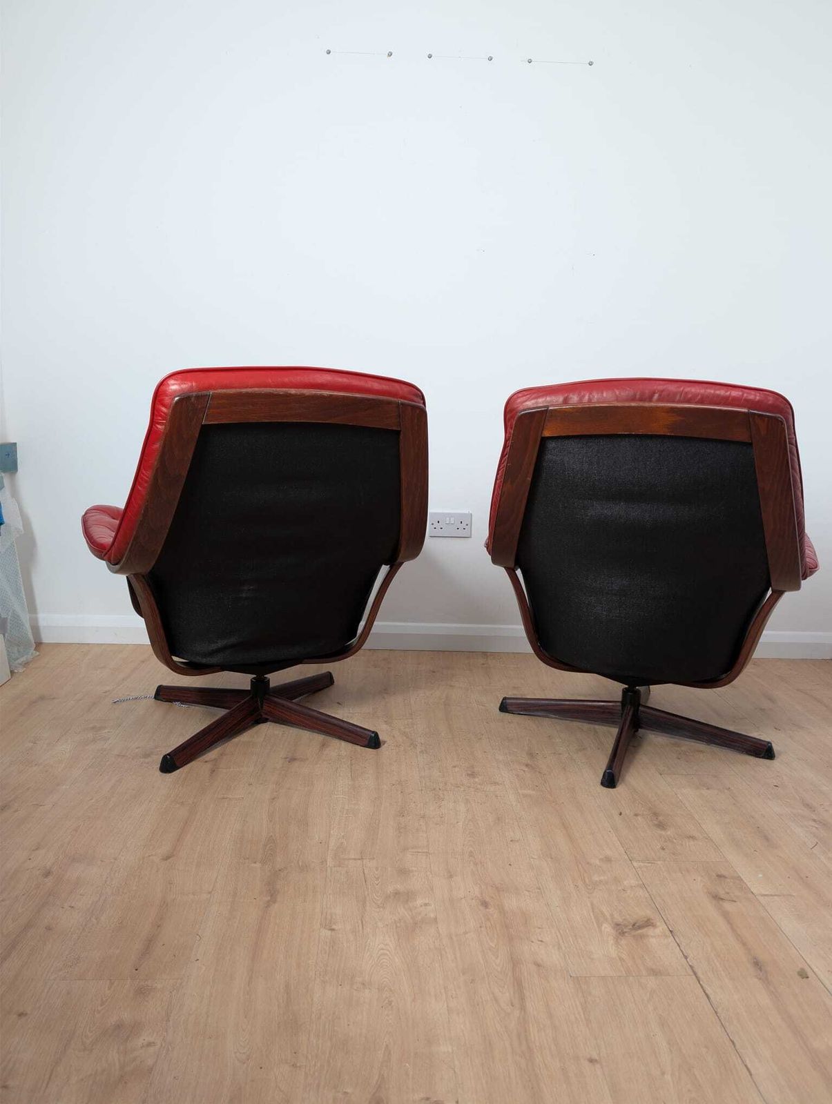 Pair Of Mid Century Swivel Armchairs By Göte Möbler, Nässjö, Sweden — 1970s photo for sale