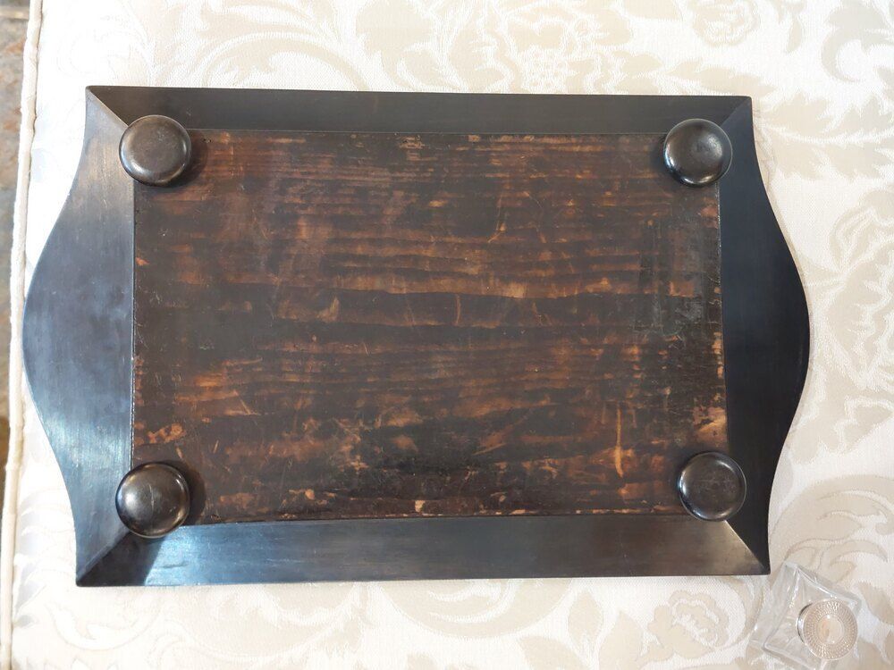 Mid 19thc Coramandel Inkwell Stand/Desk Tidy photo vinterior