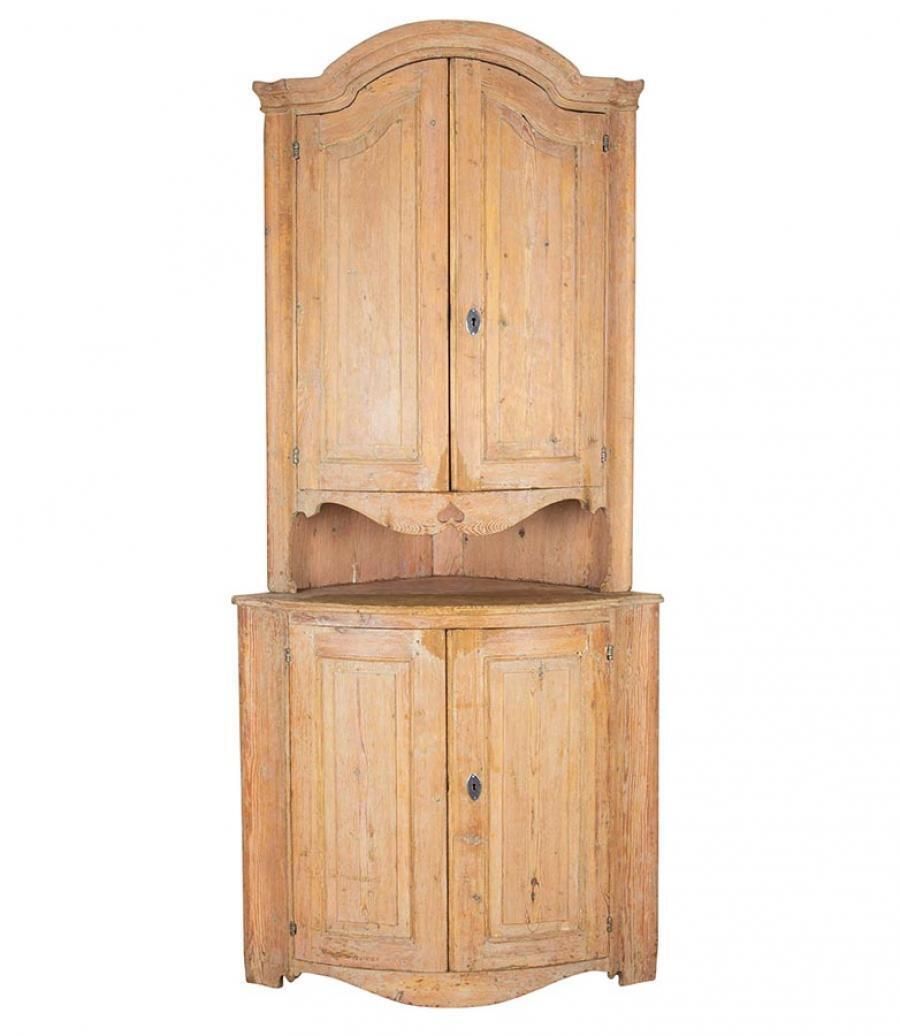19th Century Two Part Rococo Corner Cabinet