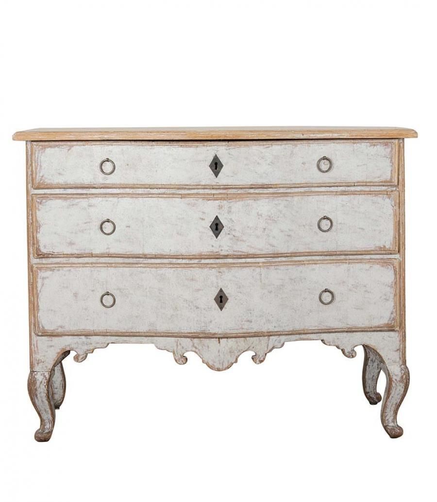 18th Century Swedish Rococo Serpentine Front Commode photo furniture