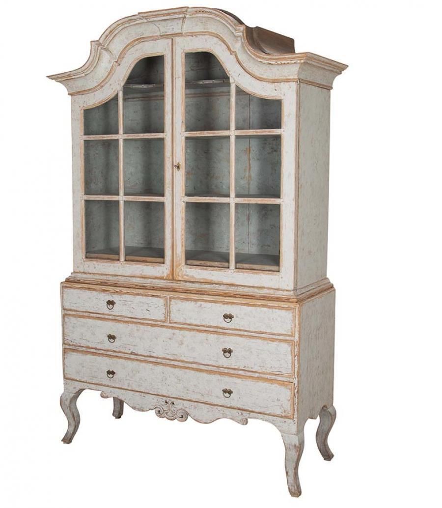Exceptional Late 18th Century Swedish Rococo Vitrine photo furniture