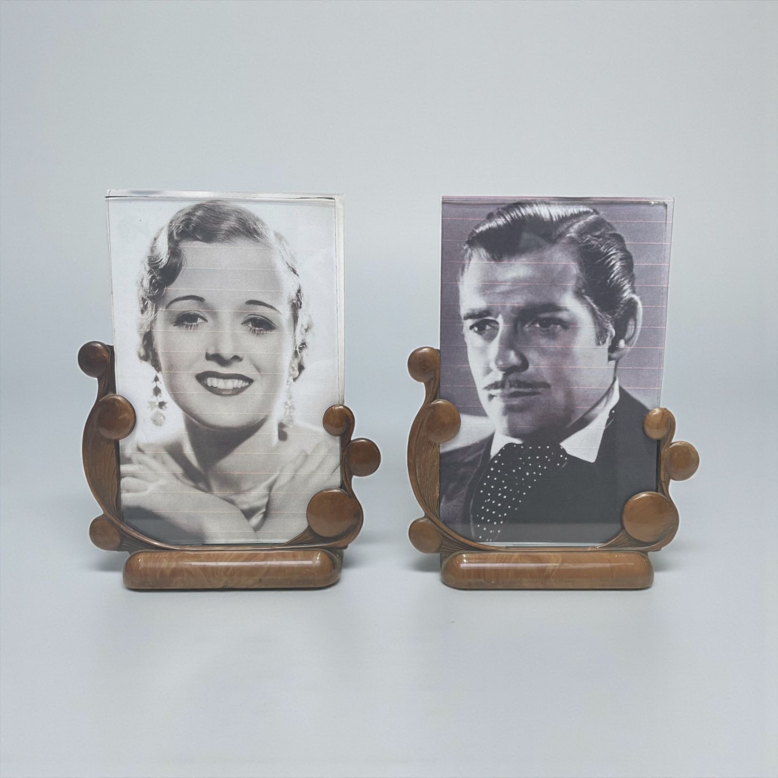 Pair Of Art Deco Photo Frames photo vintage